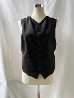 ANN DEMEULEMEESTER ブラックベスト メンズY7