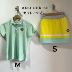 and per se アンパスィ 半袖ポロシャツM スカートS セットアップ