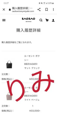 ルーセントボクシー バオバオイッセイミヤケ2023年 1月新発売 ミニトート