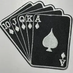 トランプ Poker ポーカー ロイヤルストレートフラッシュ ロックンロール 黒