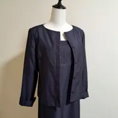 新品未使用★東レ ノーカラージャケット&ワンピースセットアップ【11AR】