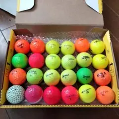 ゴルフボール カラーロストボール色々24球