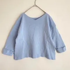 ティアンエクート 薄手 ニット プルオーバー Vネック ドロップショルダー F