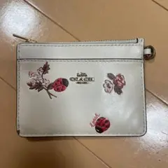 【季節限定】COACH コインケース 花とテントウムシ