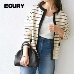 ECURY パール ツイードカーディガン