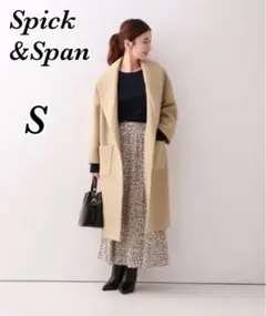 Spicku0026Span ショールカラー ロングコート ウールコート ベージュ