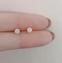 人気 ミニピアス czダイヤ K18コーティング 韓国 大人可愛い