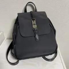 モスキーノ リュック バックパック キャンバス ブラック シルバー金具