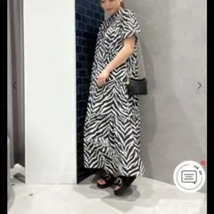 ラディエイト　ゼブラ柄ワンピース