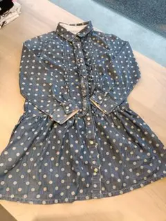 KP☆水玉模様のデニムシャツ サイズ140