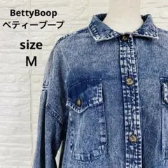 BettyBoop ベティーブープ デニムシャツ ケミカル Ｍサイズ