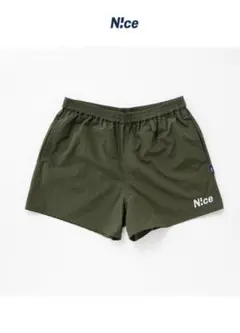 N!ce ナイス Nylon Half Pants ショートパンツ M カーキ