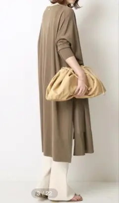 タグ付き未使用☆ shake code ロング カーディガン ブラウン ベージュ