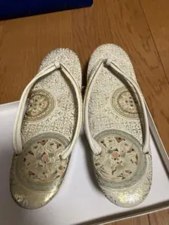 草履　くりーむ色　23㎝