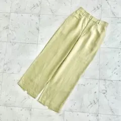 ユナイテッドアローズ　ワイドパンツ　レディース　麻　リネン　ベージュ　M