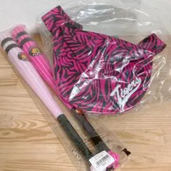 【阪神タイガース】応援メガホン ＆ サンバイザー セット カンフーバット ピンク