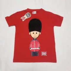 イギリス衛兵イラスト 赤色キッズTシャツ（120cm）未使用品