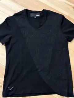 美品 ABORDAGE Vネック Tシャツ サイズ46 黒