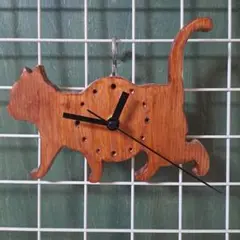 壁掛け時計　猫　ハンドメイド