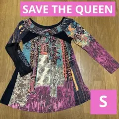 SAVE THE QUEEN 長袖　ロンT レース　シースルー　Sサイズ