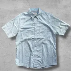 old Dockers' 青×緑×白ストライプシャツ 海外規格