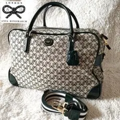 未使用級✨アニヤハインドマーチ エナメル ボストンバッグ キルティング ロゴ 2025年最新】Anya Hindmarch レディース ボストンバッグ・旅行用