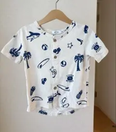 KOE 110 半袖　Tシャツ トップス サメ　海　クレードスコープ　男の子
