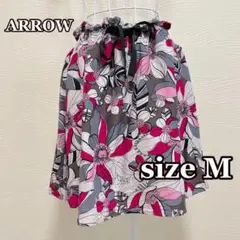 ●ARROW フラワー柄スカート Mサイズ レーヨン素材 夏 春