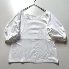【美品】EPOCA エポカ　ボリュームスリーブプルオーバー　Tシャツ　ホワイト