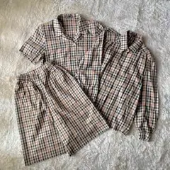 DAKS ダックス ハウスチェック ブラウス パンツ 3点セット 上下セット
