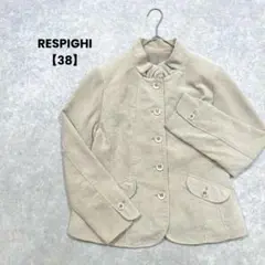a2445＊RESPIGHI テーラードジャケット　ベージュ【38】上品　レトロ
