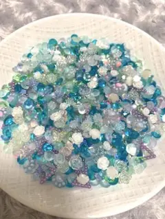 デコレーションパーツセット 青緑多様