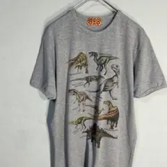 恐竜 ダイナソー tシャツ 標本 デザイン OLD tee レトロ 海外