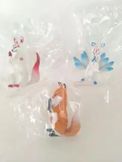 狐 合掌 外伝 関西限定 ガチャ フィギュア マスコット エール 3体セット