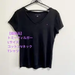 【試着のみ】TOMMY HILFIGER Lサイズ コットン VネックTシャツ
