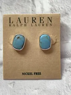未使用★Ralph Lauren ユニセックス ターコイズスタッドピアス