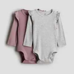H&M 70cm 2枚セット ロンパース