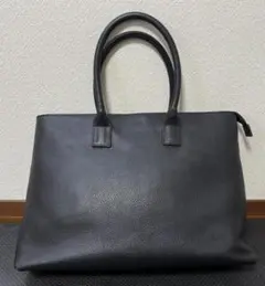 【美品】 HushTug レザートートバッグ A4収納可 ブラック シボ革