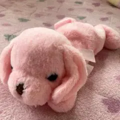 ピンク色わんちゃんぬいぐるみ