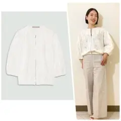 セオリーリュクス ジャケット　25SS 花柄アイレット素材　ブルゾン