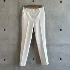 【theory】ホワイトスラックスxxoセンタープレス