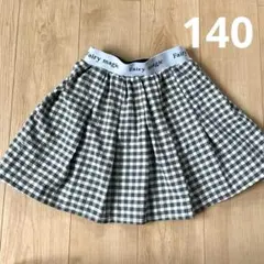 女の子　スカート　140 チェック　プリーツスカート