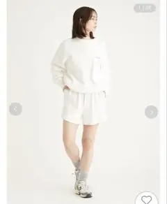 emmiロゴミラノリブハーフパンツ