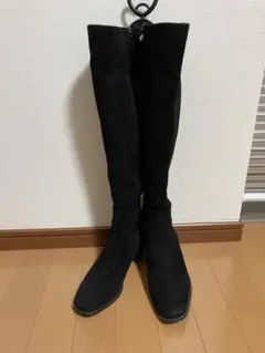 ダイアナ　ニーハイブーツ　黒　24 スエード
