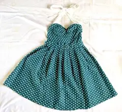 ★日本未販売!! 夏ワンピース ドット柄 グリーン Dolly & Dotty