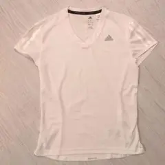 アディダス　ランニングTシャツ Mサイズ　ホワイト