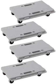 平台車 【4個】連結 耐荷重100kg 重さ1.27kg 回転キャスター1898