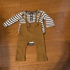 ストライプ柄ロンパース 66サイズ
