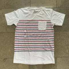 イオン トップバリュ　Tシャツ 半袖 ボーダー ポケット