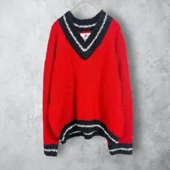 【CRAZY HORSE クレイジーホース】　古着　メンズ　ニット　セーター　赤